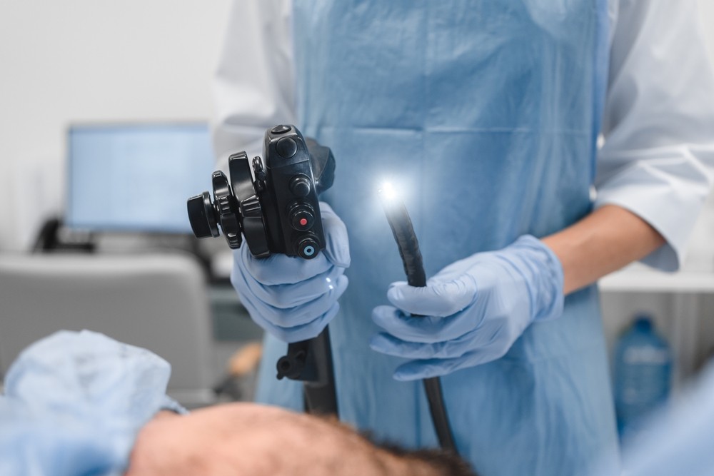 Imagine cu procedura de endoscopie digestiva superioara