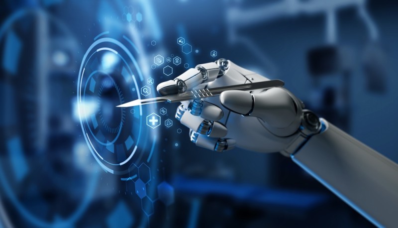 Imagine cu un proces de nefrectomie robotică