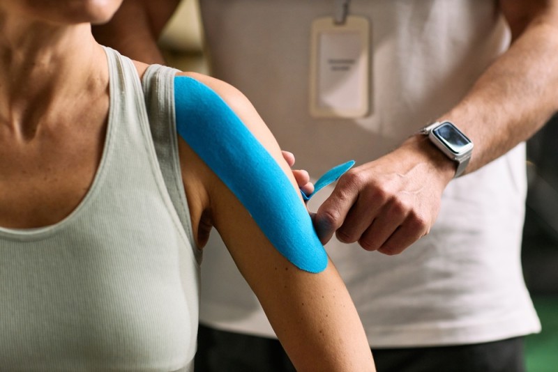 O persoana care face exercitii de prevenire a leziunilor la umar